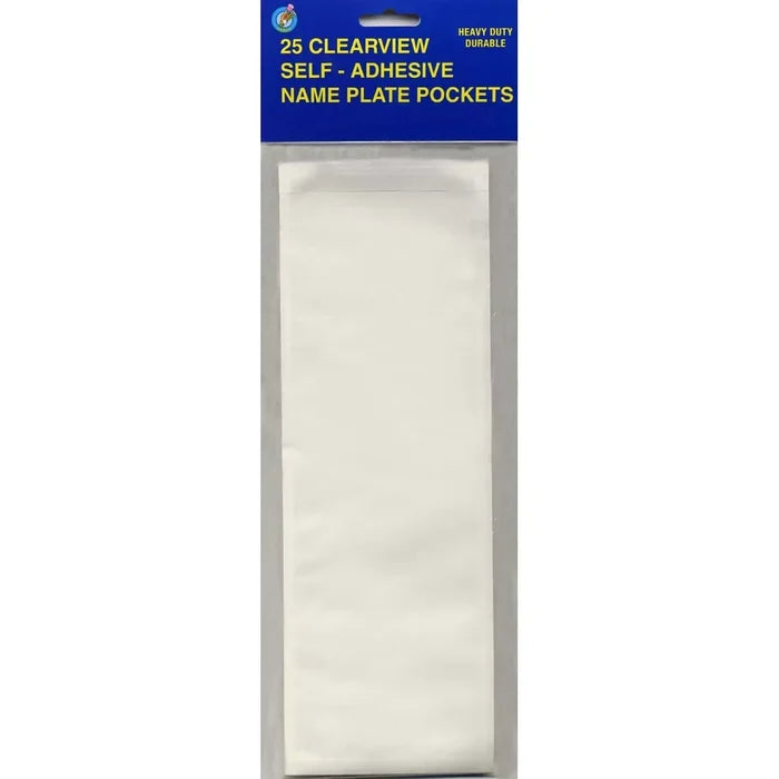 25 Clearview Nameplate Pockets