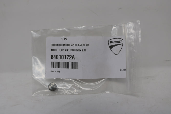 84010172A NEW OEM 2013-2025 DUCATI ADJUSTER, OPENING ROCKER ARM 2.80 MM HYPERMOTARD MONSTER