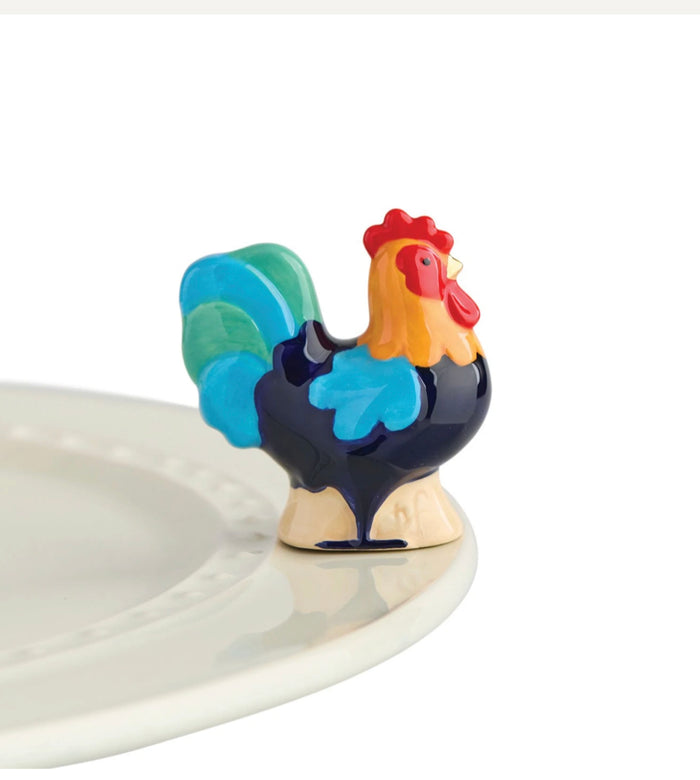 A267 Nora Fleming "Cock a Doodle Do" Mini (Rooster)