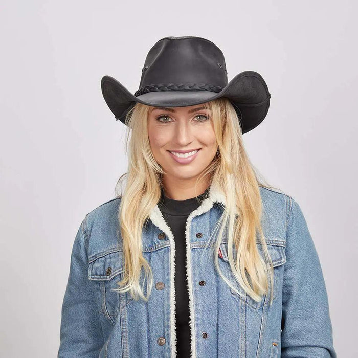 American hat makers Hollywood |  Leather Cowboy Hat
