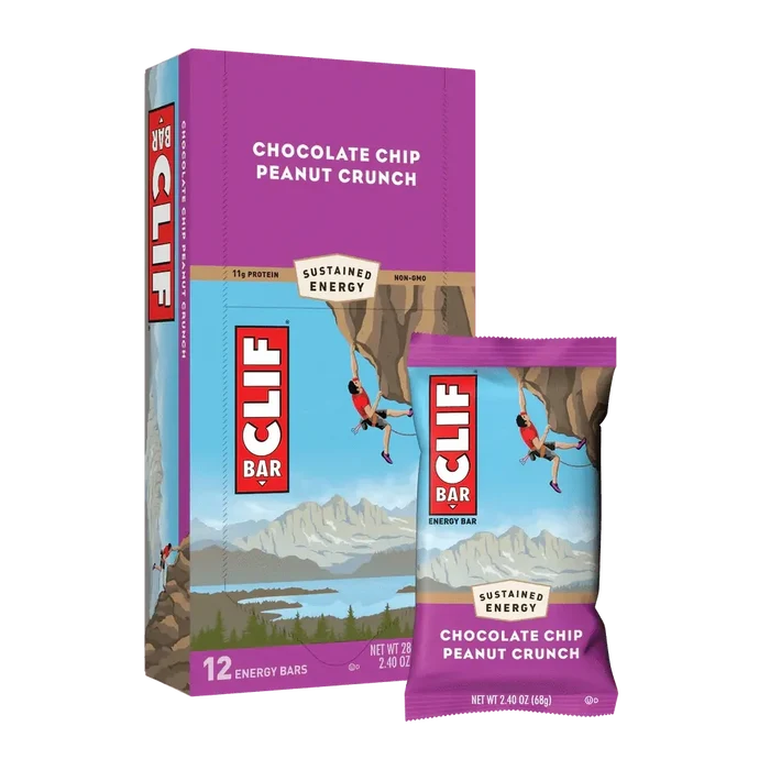 Clif Protein Bars Clif Bar Chocolate Chip Peanut Crunch 12x68g