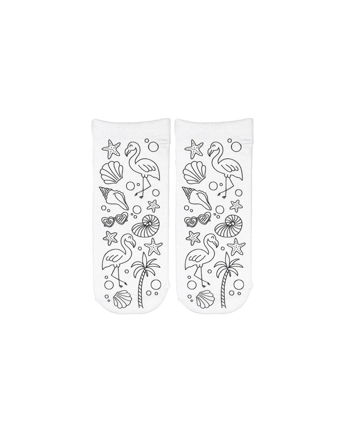 Beach Fun Coloring Socks