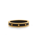 Berry Small Hinged Bangle, Ebony