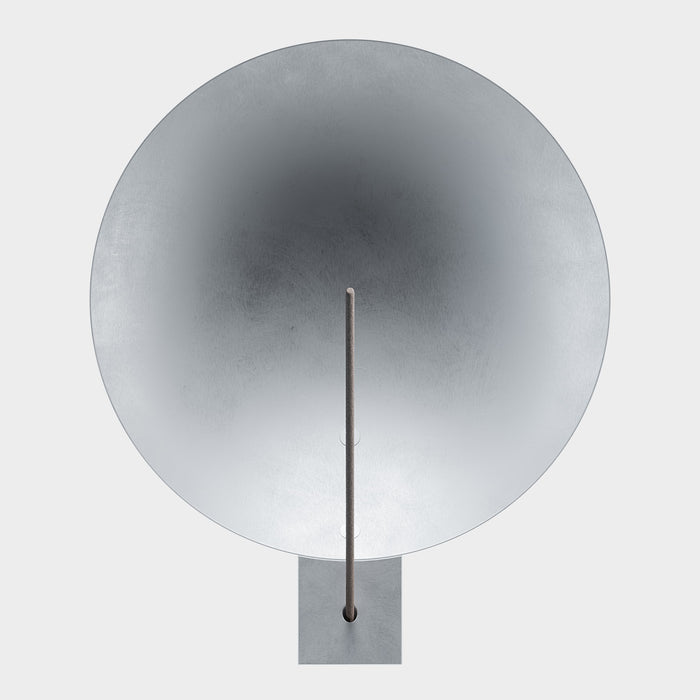 Walden Block Incense Holder in raw aluminum, from above
