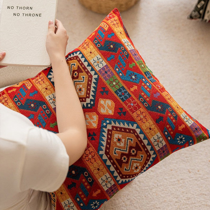 Bohemian Decorative Sofa Pillows, Extra Large Decorative Throw Pillows, Modern Sofa Pillows for Bedroom, Geometric Pattern Chenille Throw Pillow for Couch-Paintingforhome