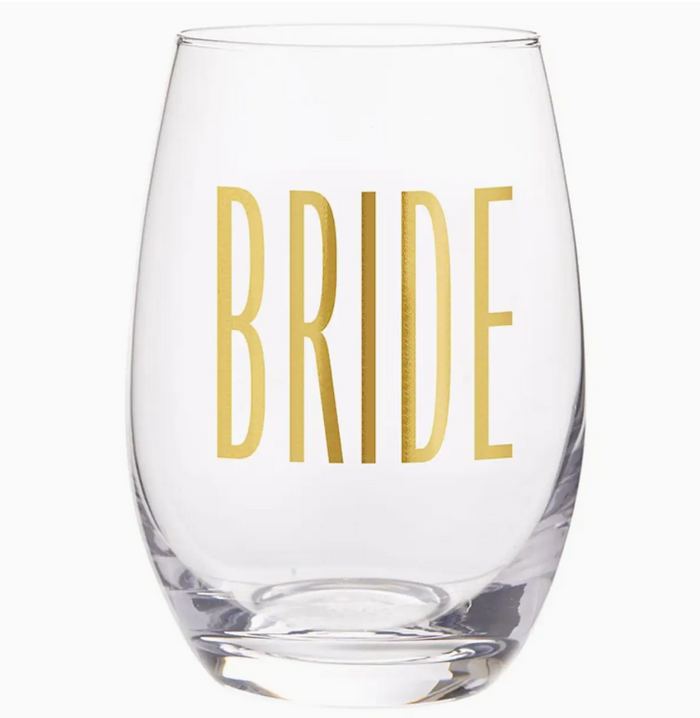 Bride Stemless Wine Glass