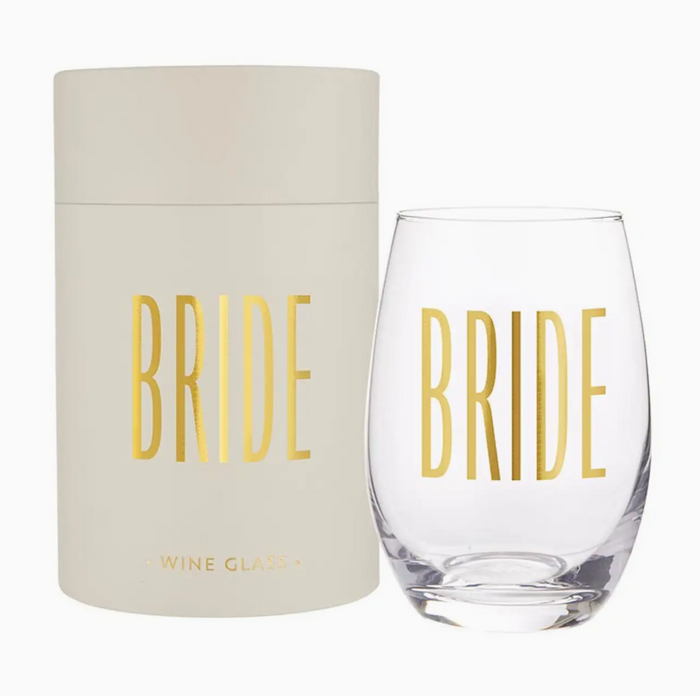 Bride Stemless Wine Glass