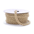 Brown Gold Jute | Brown Gold Braided Cord | Burlap Soft Braid Cord - Natural/Metallic Gold - 8mm x 10 Yds (pm56008705)