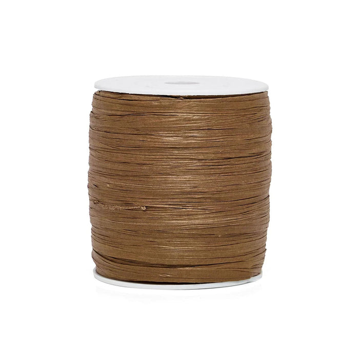 Brown Raffia Ribbon | Brown Straw Ribbon | Brown Paper Raffia Ribbon - 1/4in. x 100 Yds (pm44630146)