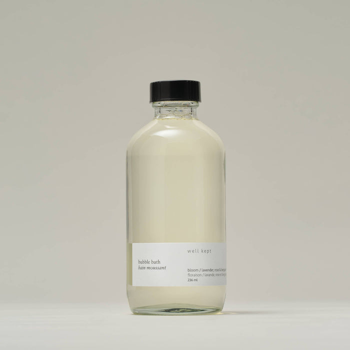 Well Kept Bloom Bubble Bath, 236 ml glass bottle