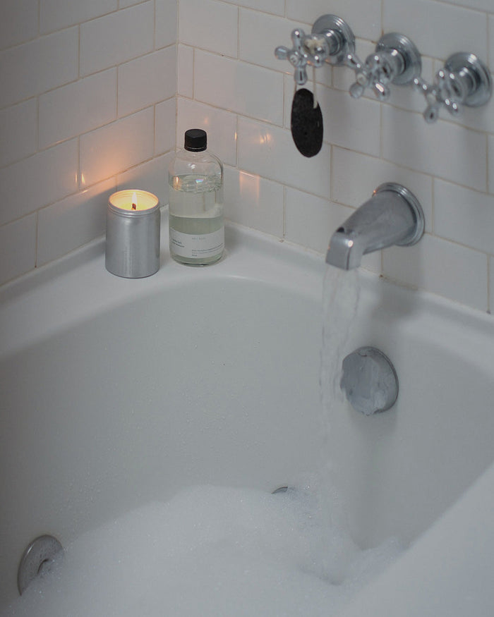 Well Kept Bloom Bubble Bath, poured into the bath