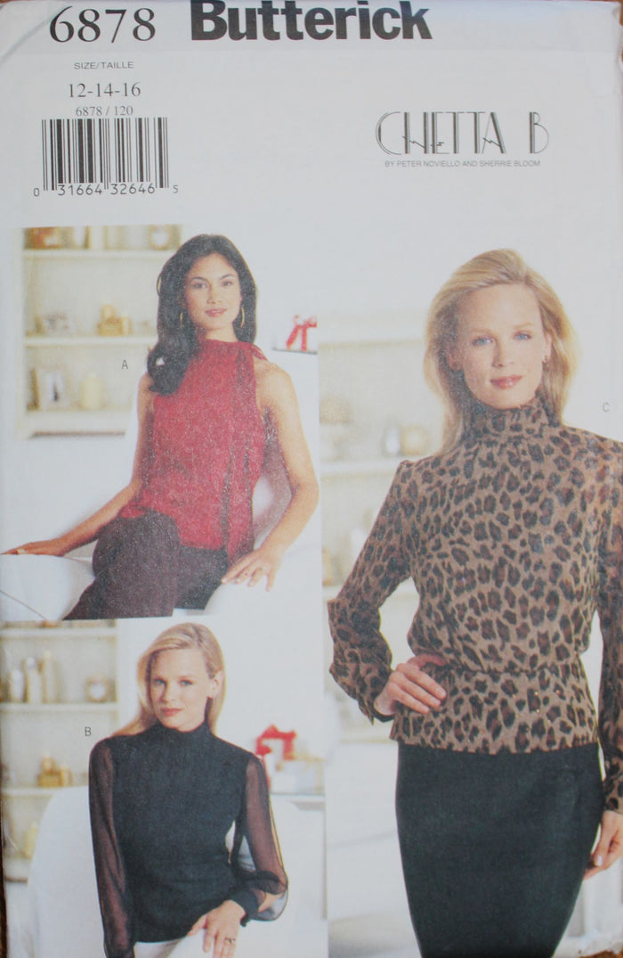 Butterick 6878, Misses Blouses, Uncut Sewing Pattern