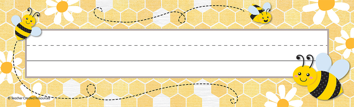 Buzzing Bees Flat Name Plates
