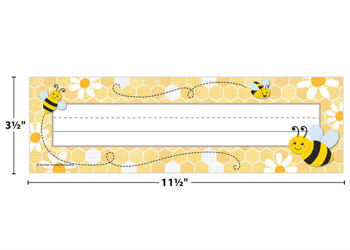 Buzzing Bees Flat Name Plates