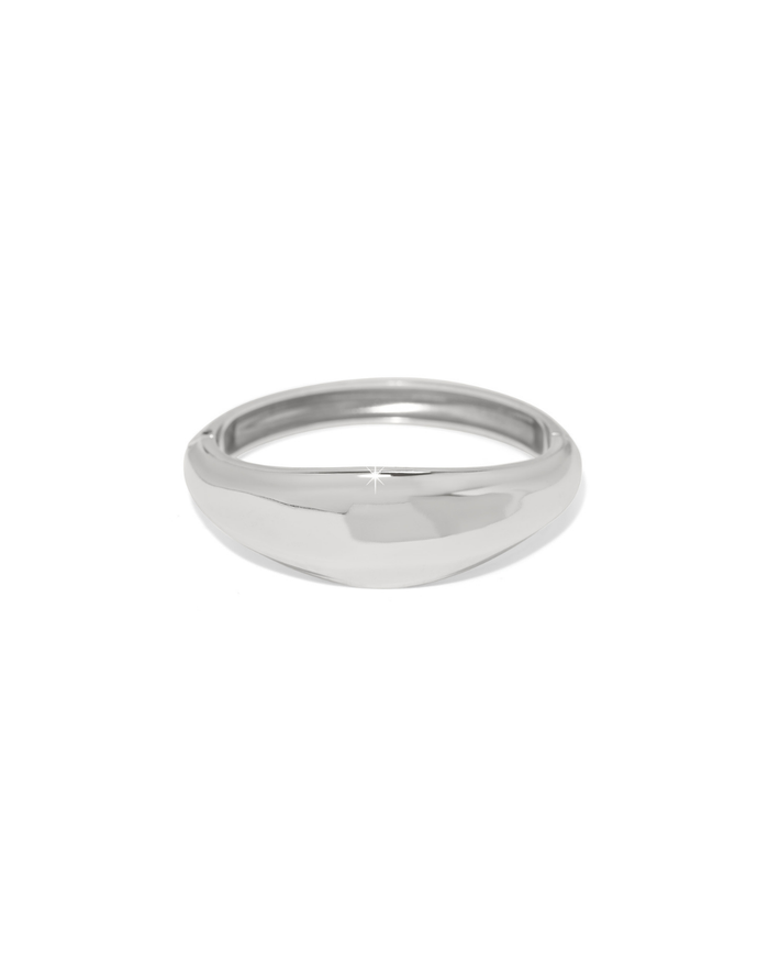 Cascade Lumina Hinged Bangle, Silver