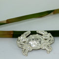 Costume Silver Metal Pin Crab Detailed Dimensional