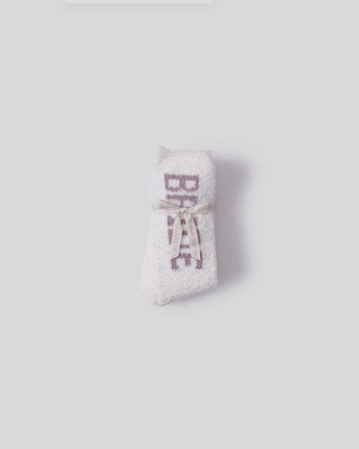 CozyChic® Bridal Sock Set, Pearl/ Teaberry