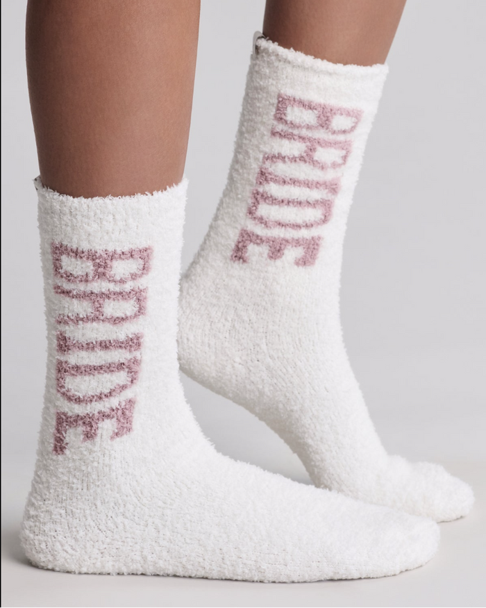 CozyChic® Bridal Sock Set, Pearl/ Teaberry