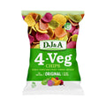 DJ&A 4-VEG Chips Original 90g — exact retail pouch front image