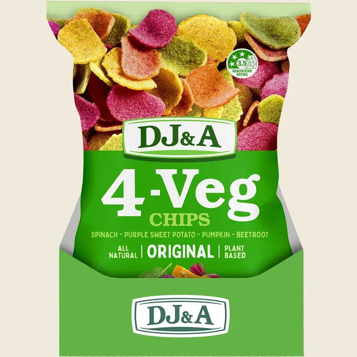 DJ&A 4-VEG Chips Original 5x90g lifestyle image