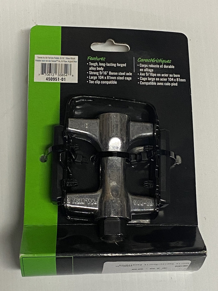 Evo Swivel Alloy Bicycle Pedals 9/16" Silver Pair-Evo-Sports Replay - Sports Excellence