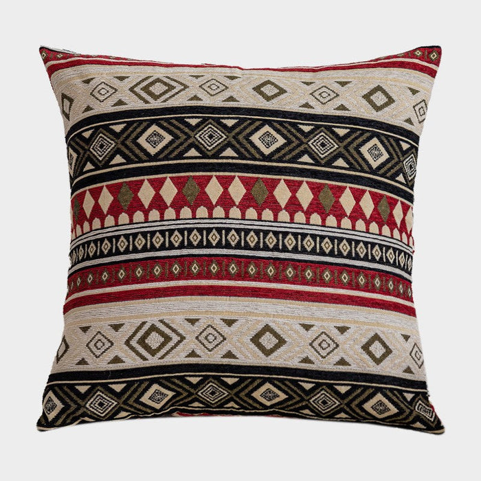Geometric Pattern Chenille Throw Pillow for Couch, Bohemian Decorative Sofa Pillows, Extra Large Decorative Throw Pillows, Modern Sofa Pillows-Paintingforhome