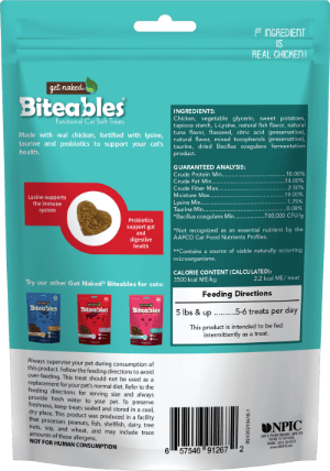 Get Naked® Biteables® Essential Health Functional Cat Soft Treats Land & Sea Flavor