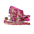 Girls Birthday Ribbon | Kids Themed Ribbon | Hot Pink Aloha Leopard Satin Ribbon - 7/8in. x 10 Yds (pm58226701)
