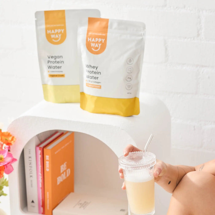 Happy Way Tropical Crush Vegan Protein Water lifestyle image