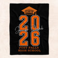 I Did It Happy Graduation - Personalized Blanket, Graduation Blanket With Name & School, Class Of 2026, Graduation Gift