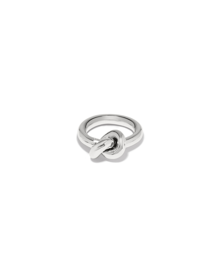 Interlock Single Knot Silver Ring