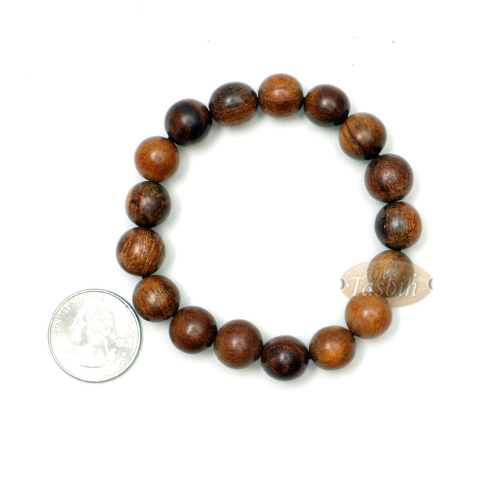 Large Exotic Oud Aloeswood Gaharu 12 mm Bead Bracelet