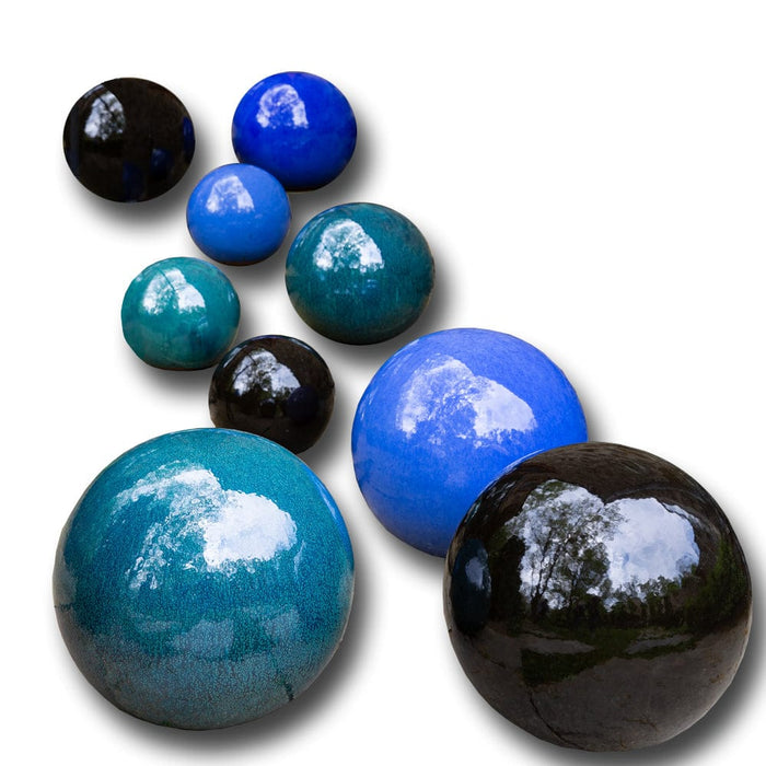 Medium Glazed Sphere Garden Accent - Outdoor Art Pros
