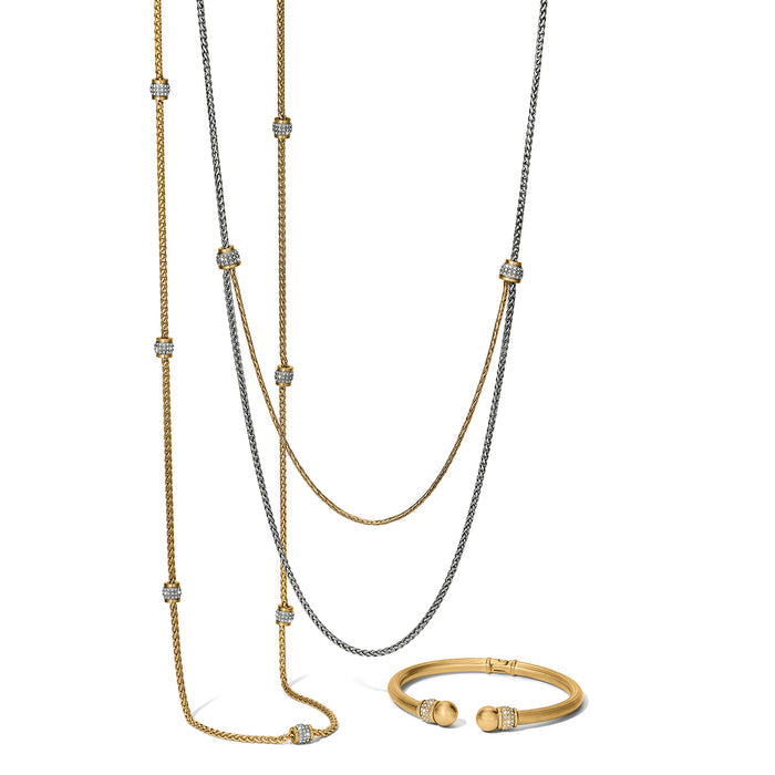 Meridian Petite Long Necklace, Gold