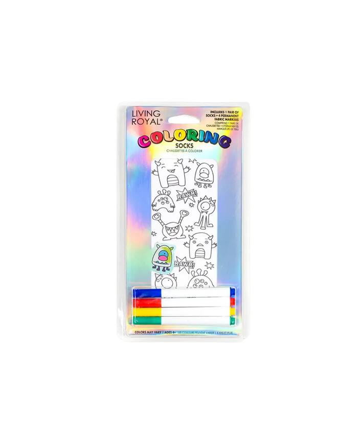 Monster Bash Coloring Socks