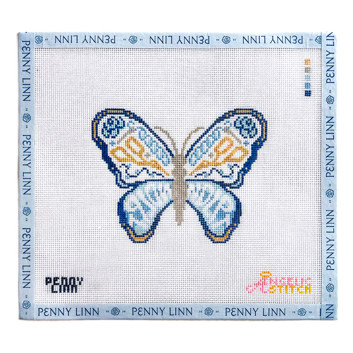Needlepoint Butterfly - Chinoiserie