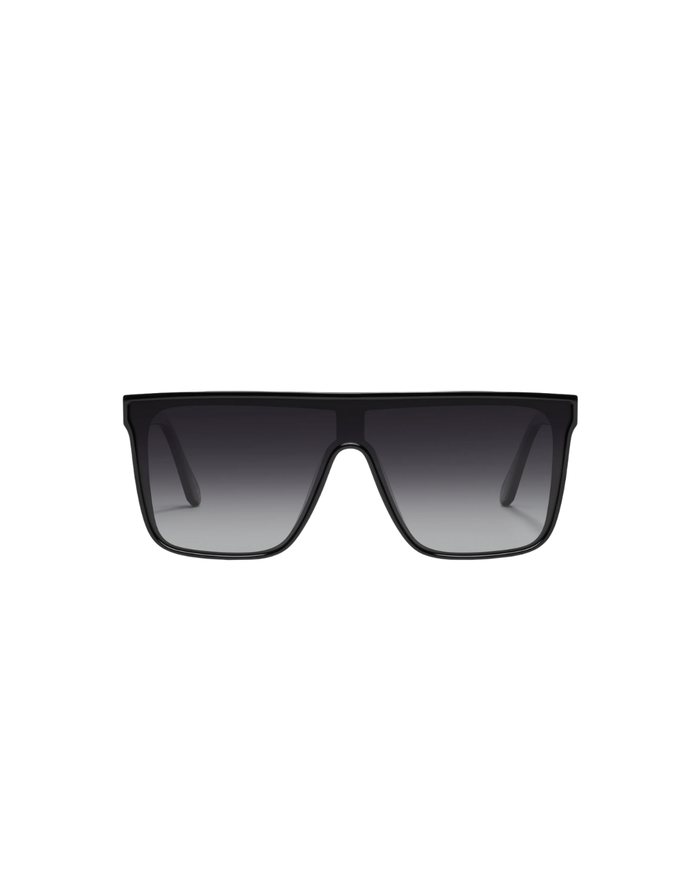 Nightfall Oversized Sunglasses, Black/ Smoked Polarized