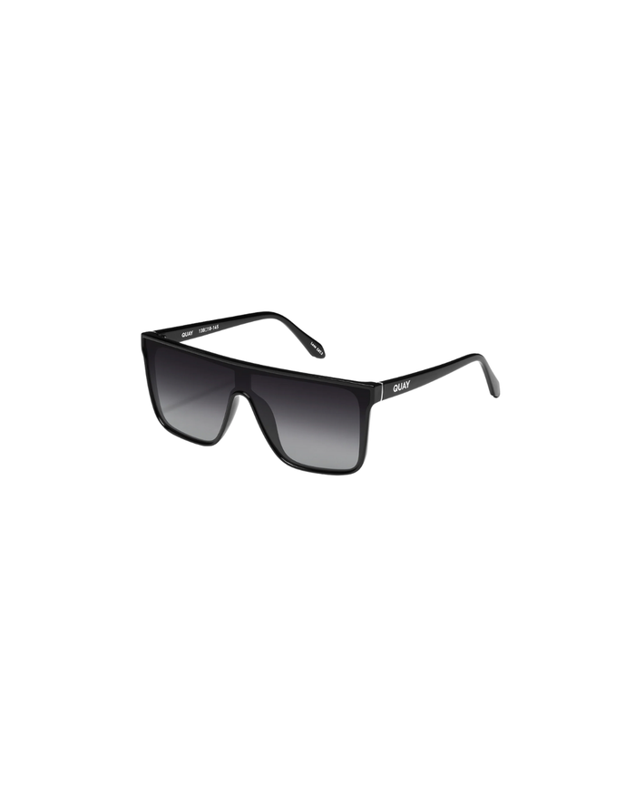 Nightfall Oversized Sunglasses, Black/ Smoked Polarized