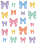 Pastel Bows Accents - Assorted Sizes