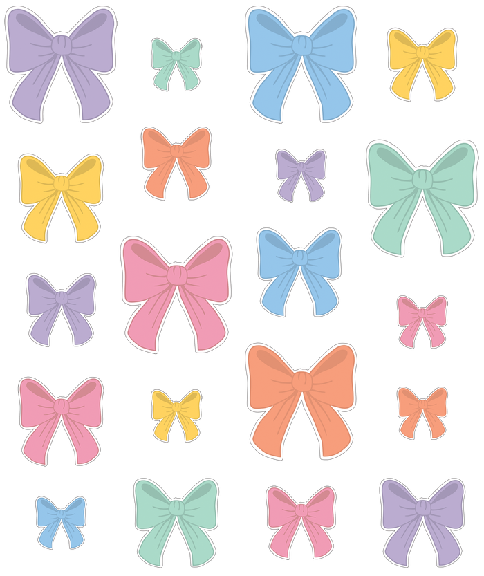 Pastel Bows Accents - Assorted Sizes