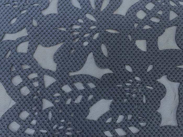 Poly Laser Cut Mesh - Navy