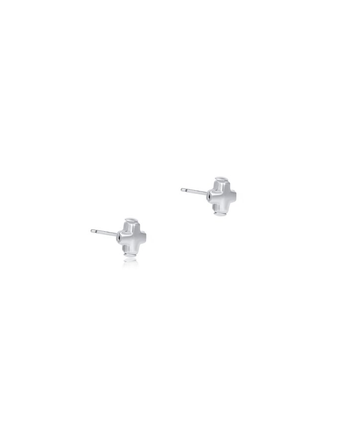 Signature Cross Small Sterling Stud - Sterling