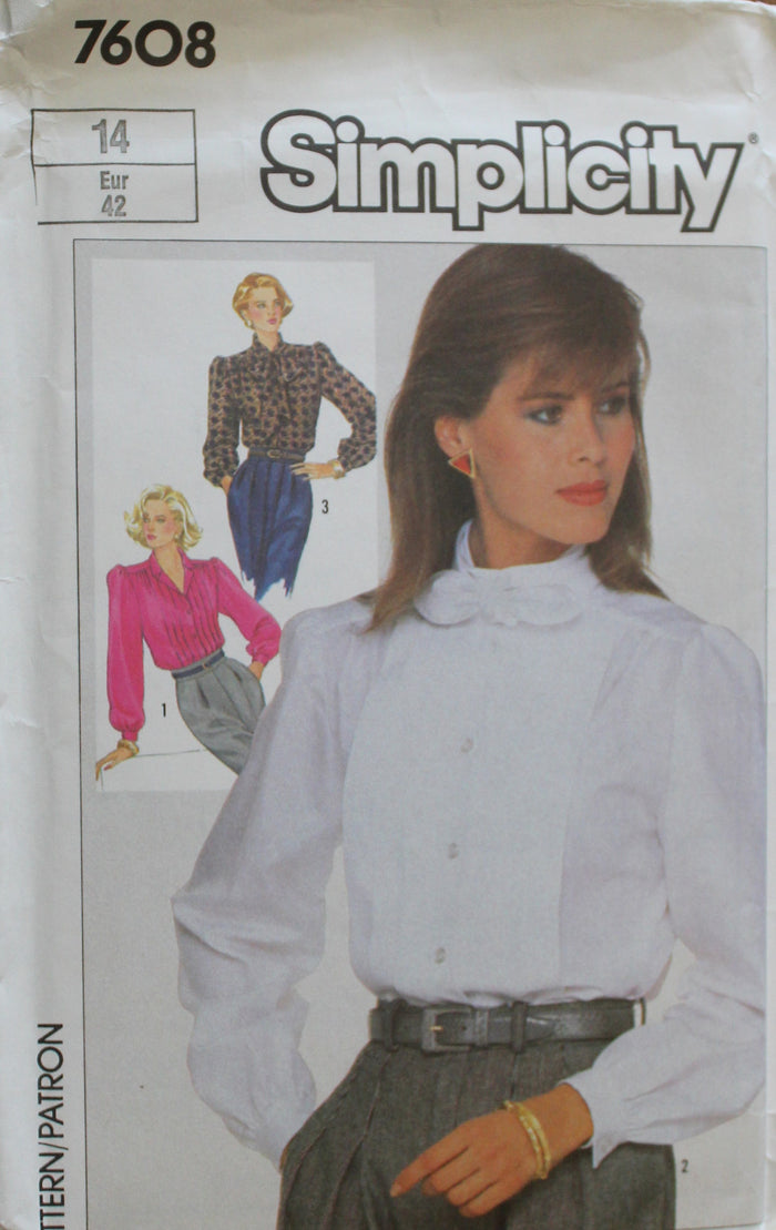 Simplicity 7608, Misses Blouses, Uncut Sewing Pattern