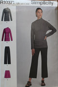 Simplicity R10371, Misses Tops, Pants, Skirt, Separates, Uncut Sewing Pattern