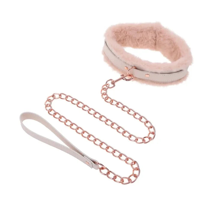 Sportsheets® Sex & Mischief® Peaches ‘n CreaMe Fur Collar & Leash - Rolik®