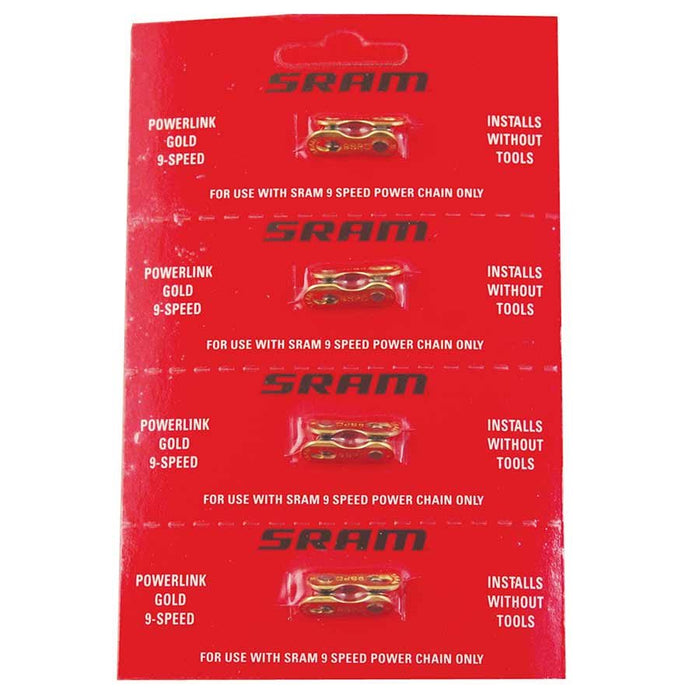 Sram Power Link Gold 9 Speed Each 9 Spd Chain Connector-Sram-Sports Replay - Sports Excellence