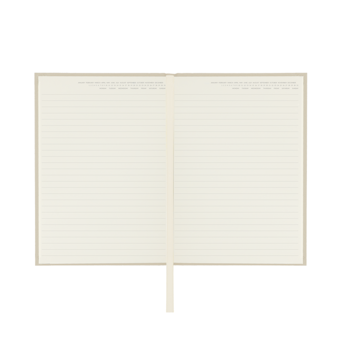 Walden Journal Set, notebook open to dated pages