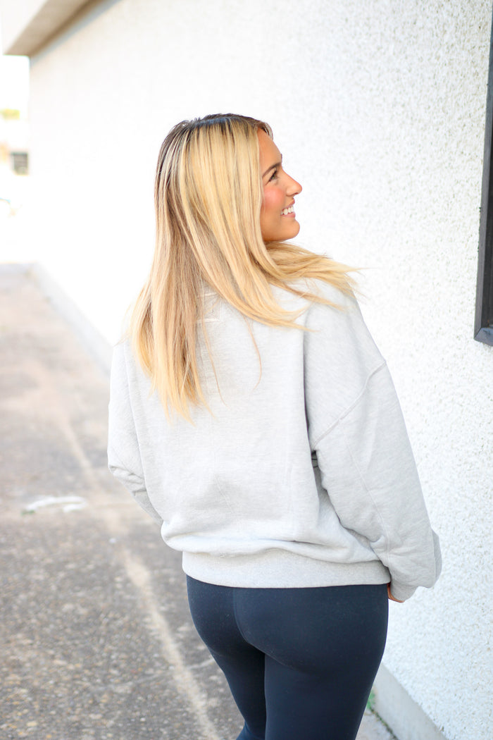 Timeless Pullover, Heather Grey