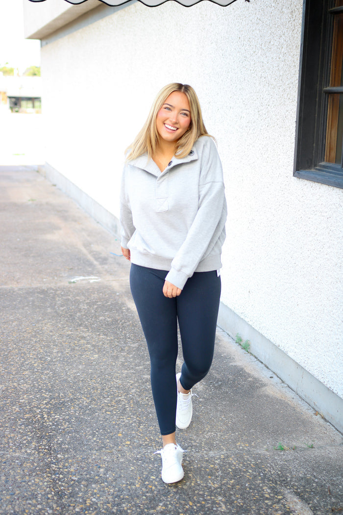 Timeless Pullover, Heather Grey