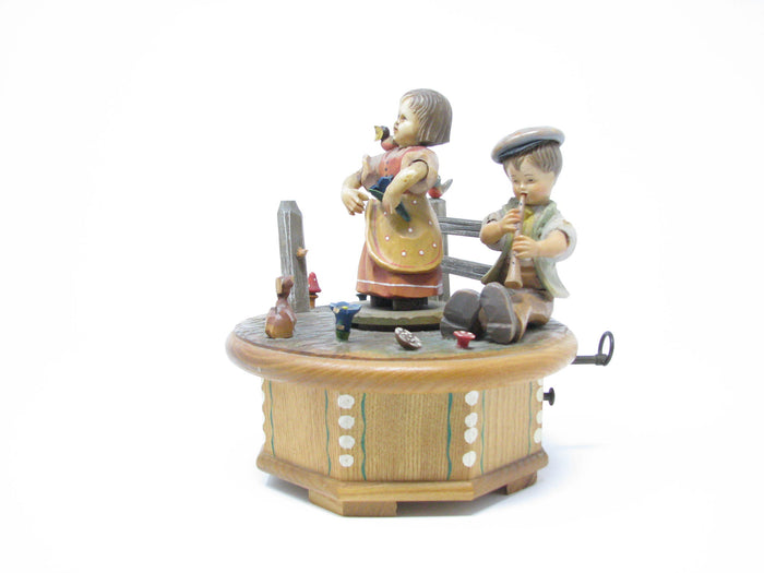 edgebrookhouse - Vintage ANRI Carved Wood Music Box with Thorens Swiss Movement - Plays True Love